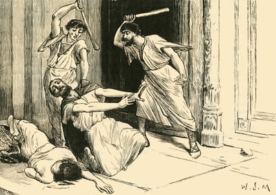 Śmierć Tyberiusza Grakchusa, 1890. autorstwa Unbekannt