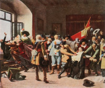 Defenestracja Pragi, 23 maja 1618, 1936. autorstwa Unbekannt