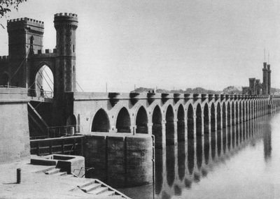 Zapora Delta, Kair, Egipt, ok. 1920 r. autorstwa Unbekannt