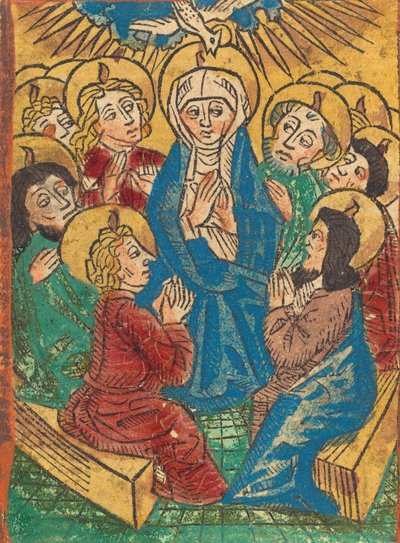 Zstąpienie Ducha Świętego, c. 1490. autorstwa Unbekannt