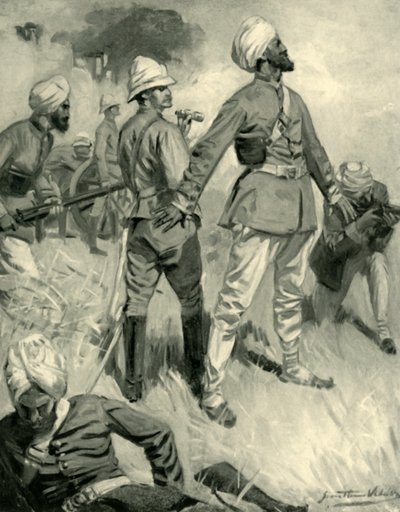Nabożeństwo generała Robertss Sikh Orderly w Spingawi, 1901. autorstwa Unbekannt