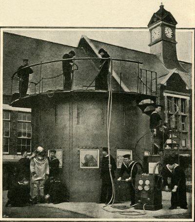 Zbiornik do nurkowania w Portsmouth, gdzie szkolą się nurkowie, 1901. autorstwa Unbekannt