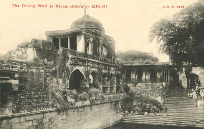 Studnia nurkowa w Niyamudddins - Delhi. autorstwa Unbekannt