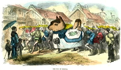 Pies Himury, Japonia, 1872 autorstwa Unbekannt