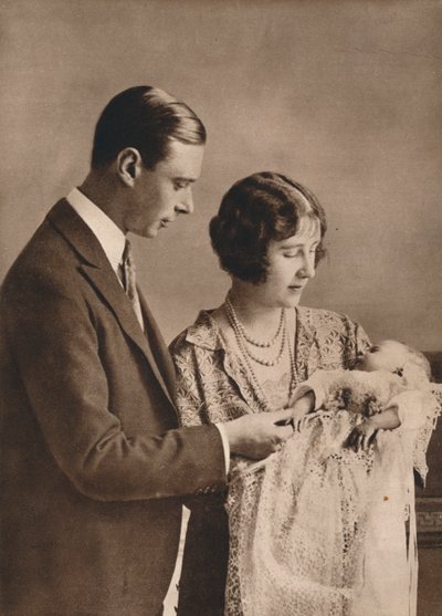 Książę i księżna Yorku na chrzcie księżniczki Elżbiety, 1926 autorstwa Unbekannt