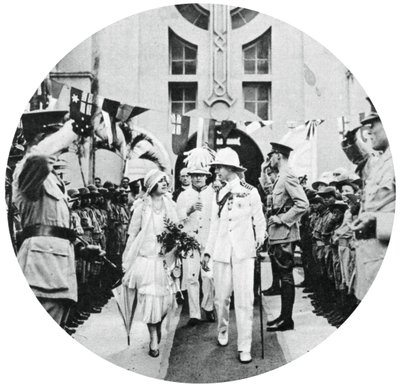 Książę i księżna Yorku odwiedzający grób admirała Benbowa, Kingston, Jamajka, 1927, 1937 autorstwa Unbekannt