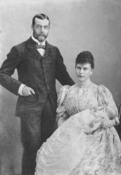 Książę i księżna Yorku z małym księciem Edwardem, 1894 1936 autorstwa Unbekannt