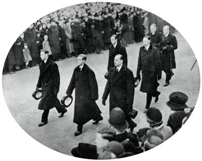 Książę Yorku i jego bracia w procesji pogrzebowej króla Jerzego V, 1936, 1937 autorstwa Unbekannt