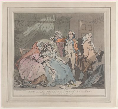 Umierający pacjent, czyli ostatnia opłata lekarza, 1 kwietnia 1786., 1 kwietnia 1786. autorstwa Unbekannt
