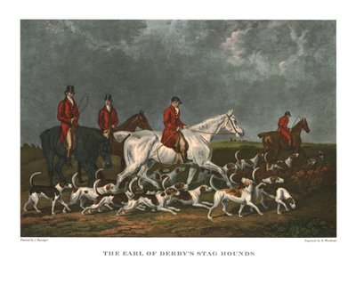 Hrabia Derbys Stag Hounds, początek XIX wieku, ok. 1955. autorstwa Unbekannt