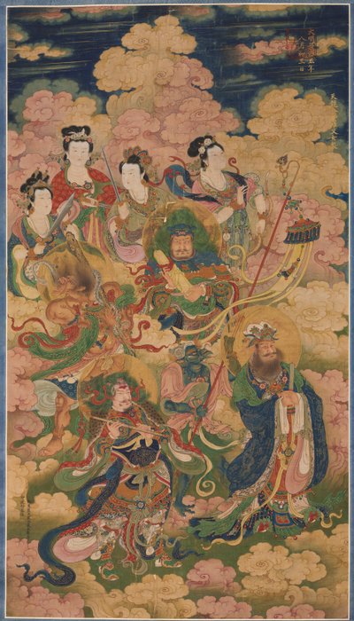 Osiem zastępów Deva, Naga i Yakshi, 1454. autorstwa Unbekannt