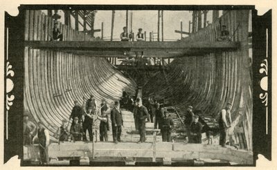 Angielski statek, Discovery, On the Stocks, 1901. autorstwa Unbekannt