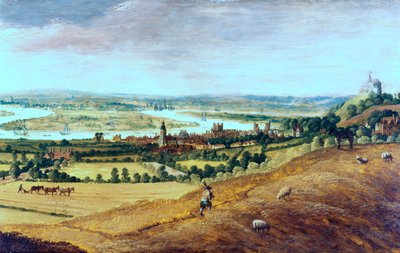 Okolice Londynu z Greenwich, c1620-1630 autorstwa Unbekannt