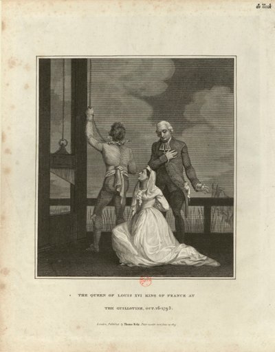 Egzekucja Marii Antoniny 16 października 1793 r. 1815 r. autorstwa Unbekannt