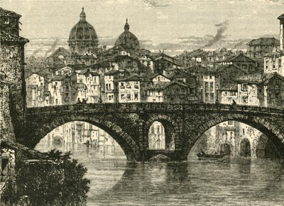 Most Fabrician, Rzym, 1890. autorstwa Unbekannt