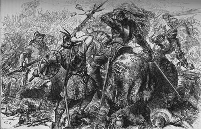 Walka o sztandar w Pinkie, 10 września 1547, c1880 autorstwa Unbekannt