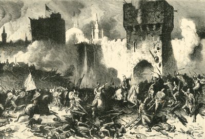 Ostateczny atak na Konstantynopol, 29 maja 1453, 1890. autorstwa Unbekannt