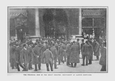 Finansowa strona wielkiej katastrofy, podekscytowanie w Lloyds trwa, 20 kwietnia 1912 r. autorstwa Unbekannt