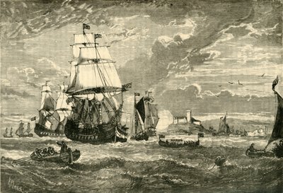 Pierwsza flota Kompanii Wschodnioindyjskiej opuszczająca Woolwich, 1601, 1890. autorstwa Unbekannt