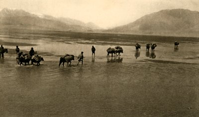 Pierwszy widok na Mount Everest, c1918-c1939. autorstwa Unbekannt