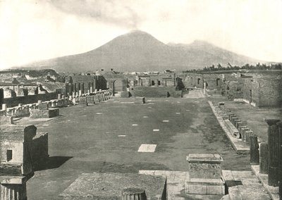Forum w Pompejach i Wezuwiuszu, Włochy, 1895. autorstwa Unbekannt