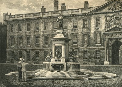 Fontanna, Kings College, Cambridge, koniec XIX wieku. autorstwa Unbekannt