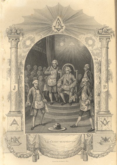 Ceremonia francuskich masonów, 1844 autorstwa Unbekannt