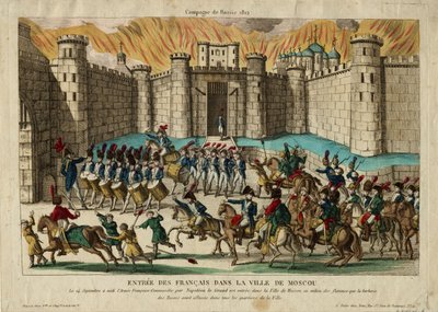 Wejście Francuzów do Moskwy, 1812 autorstwa Unbekannt