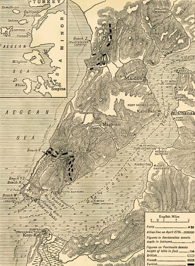 Kampania Gallipoli, I wojna światowa, 1915, c1920. autorstwa Unbekannt