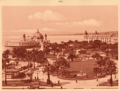 Ogrody widziane z kasyna, Nicea, 1930. autorstwa Unbekannt