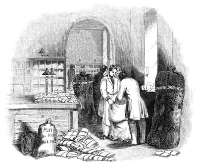 Główny urząd pocztowy, pakowanie indyjskiej poczty, 1844. autorstwa Unbekannt