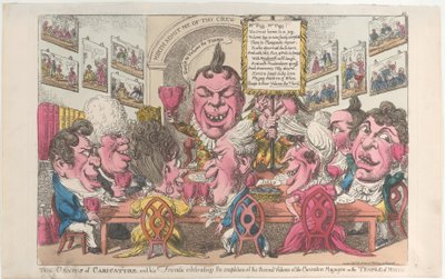 Geniusz karykatury i jego przyjaciele świętujący ukończenie II..., 2 lipca 1808 r. autorstwa Unbekannt