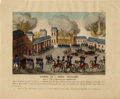 Wielka Armia wkracza do Moskwy, 1812 r. autorstwa Unbekannt