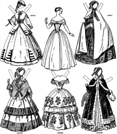 Wielka Galeria Kostiumów Brytyjskich: Niektóre Mody Damskie od 1843 do 1893, c1934 autorstwa Unbekannt