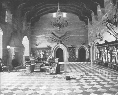 Wielka Sala, zamek Warwick, Warwickshire, 1894. autorstwa Unbekannt