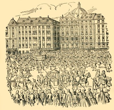 Wielka szlachta Węgier składa przysięgę wierności Marii Teresie... w 1740, ok. 1930. autorstwa Unbekannt