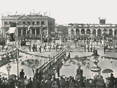 Wielki Plac w dzień świąteczny, Montevideo, Urugwaj, 1895. autorstwa Unbekannt