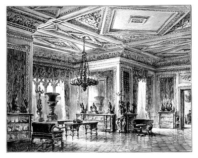 Zielony Salonik, Zamek Windsor, ok. 1888 r. autorstwa Unbekannt