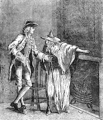 Cygan rozmawiający z Inspektorem Generalnym Wielkiej Brytanii, ok. 1753 r. autorstwa Unbekannt