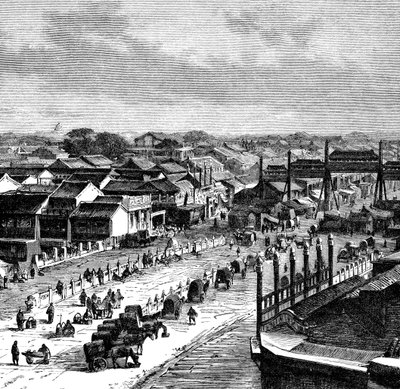 Główna ulica, Pekin, ok. 1890 autorstwa Unbekannt