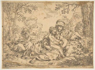 Święta Rodzina ze św. 1639-1648 lub później. autorstwa Unbekannt