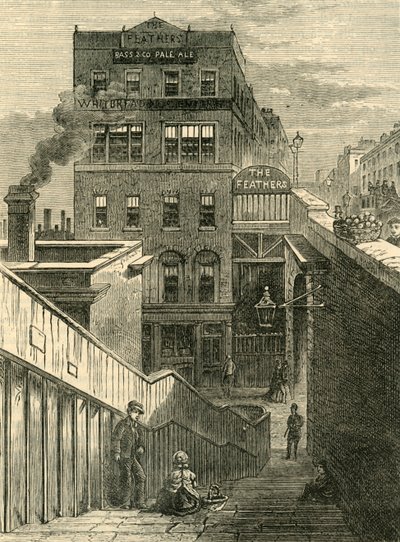 Domy przy Waterloo Bridge Road, ok. 1878 r. autorstwa Unbekannt