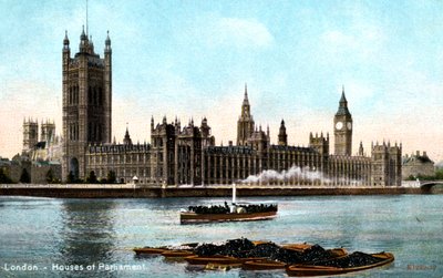 Houses of Parliament, Westminster, Londyn, początek XX wieku autorstwa Unbekannt