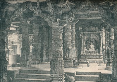 Wnętrze świątyni Jain na górze Abu w Rajputanie, c1903, 1904 autorstwa Unbekannt