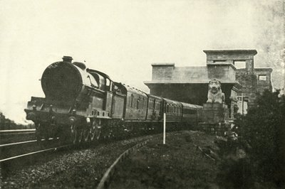 Poczta irlandzka opuszcza most Menai, ok. 1930. autorstwa Unbekannt