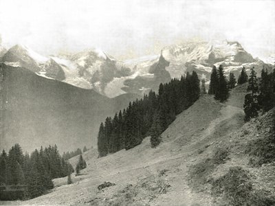 Jungfrau i jej sąsiedzi, Szwajcaria, 1895. autorstwa Unbekannt