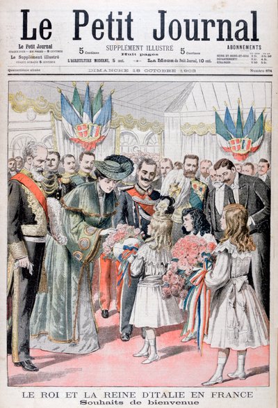 Król i królowa Włoch we Francji, 1903 autorstwa Unbekannt