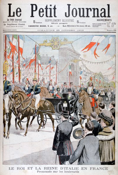 Król i królowa Włoch we Francji, 1903 autorstwa Unbekannt