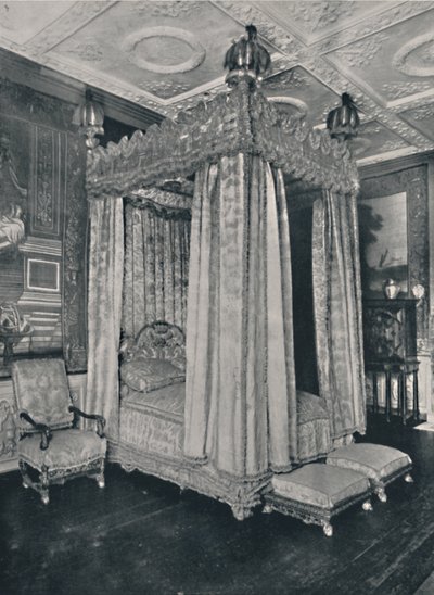 Sypialnia Królów w Knole. Łóżko wykonane dla Jakuba I, 1928 autorstwa Unbekannt