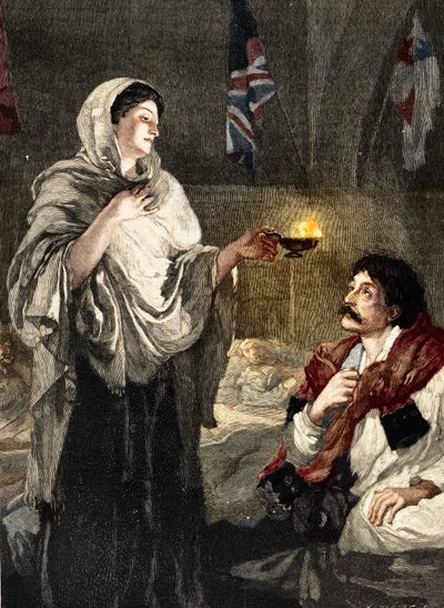 Dama z lampą, ok. 1880 r. autorstwa Unbekannt